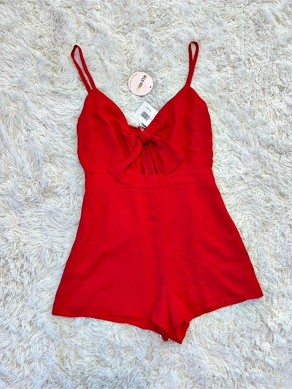 Wild Honey Red Romper NWT